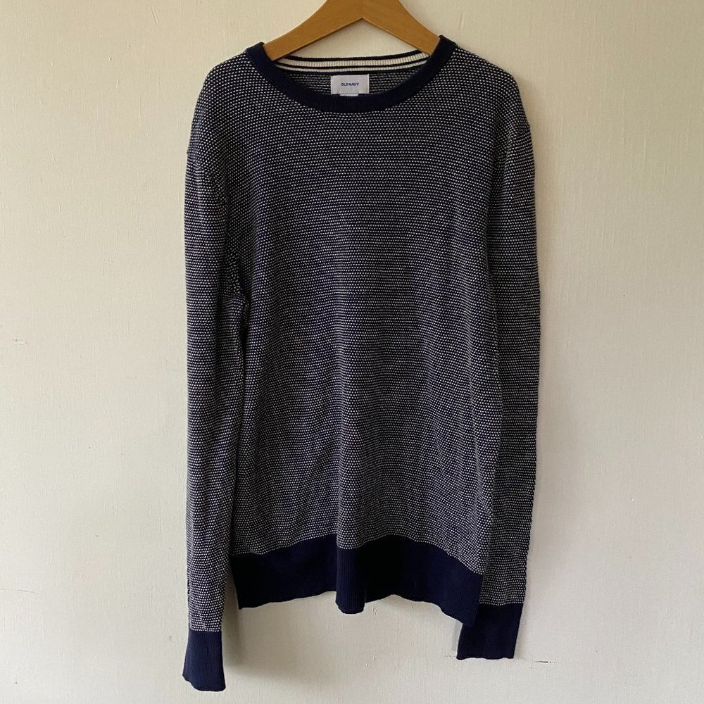 Old Navy Sweater Womens Small Blue Knit Pullover Y2K Preppy Academia Old Money